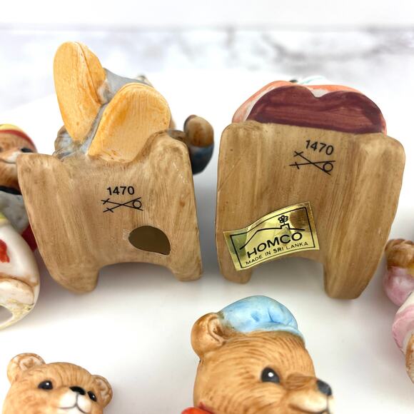 Vintage Homco Bear Bisque Family and Career Collection Figurines Set of 6 - Picture 9 of 10